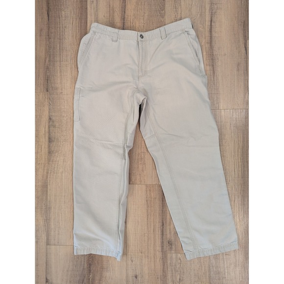 Columbia Other - Columbia Mens Canvas Cargo Utility Pants Beige 38x30 AM8431 Heavy Duty Outdoor